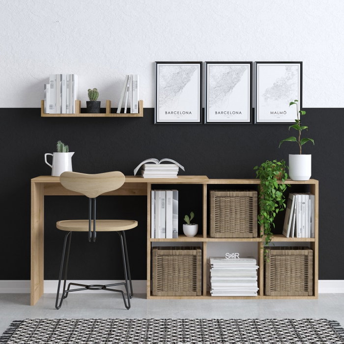 Hanah Home Mesa de Estudio Blake Roble 74x145x45 cm